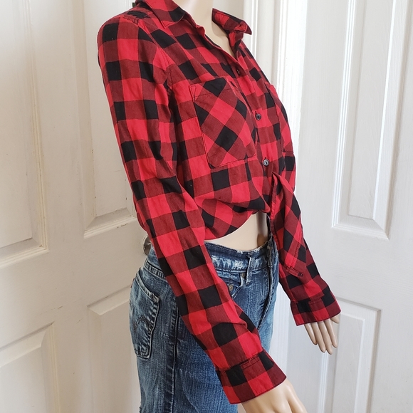 Red Plaid Button Down Shirt - Picture 12 of 16